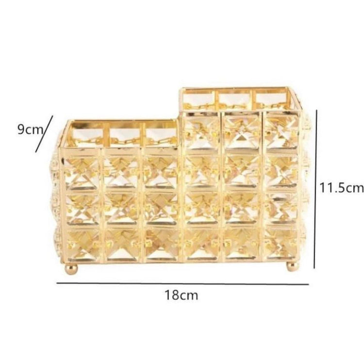 Double Layer Metal Crystal Brushes Holder