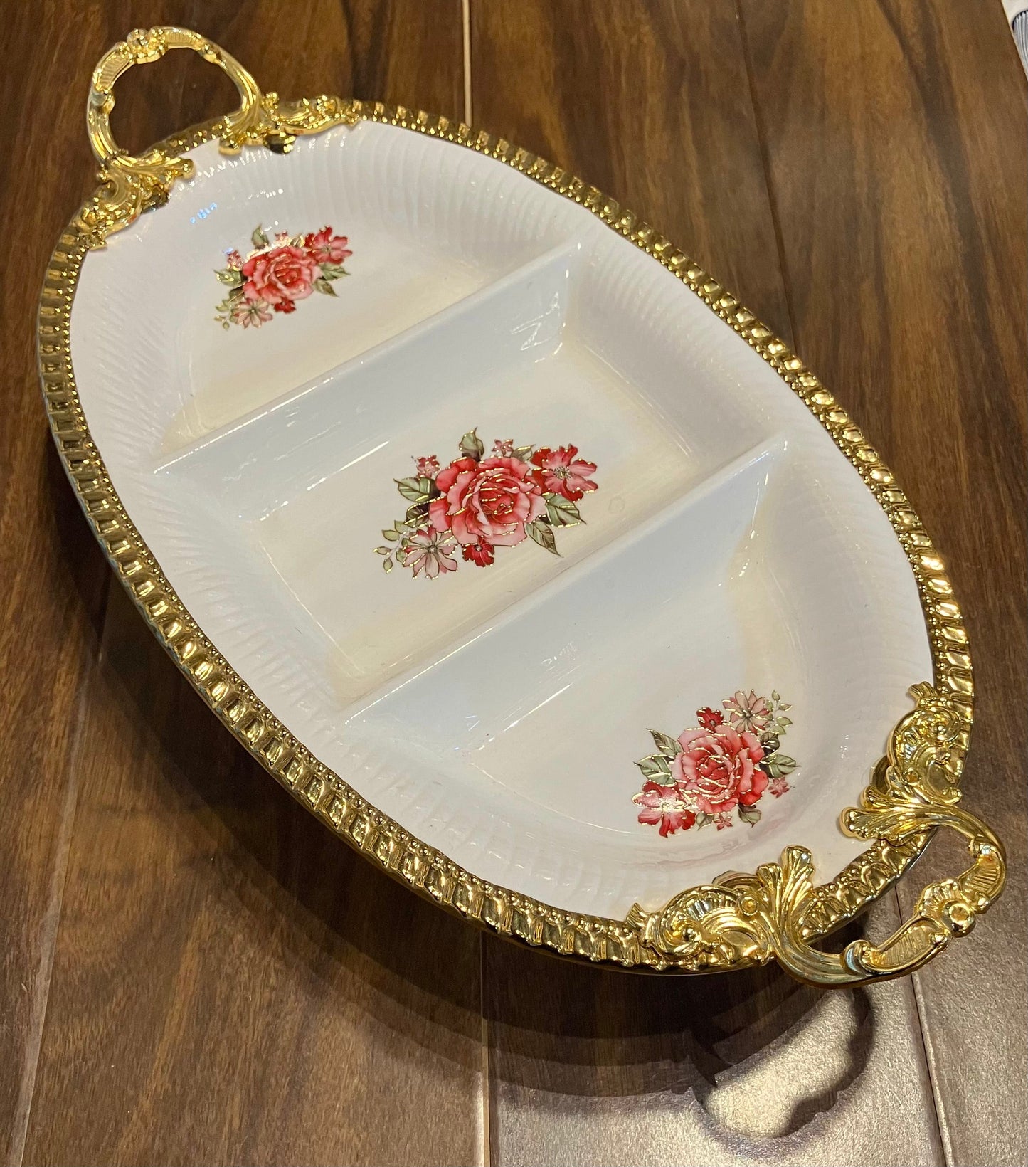 Angela Pink Rose Porcelain Dish 1Pcs