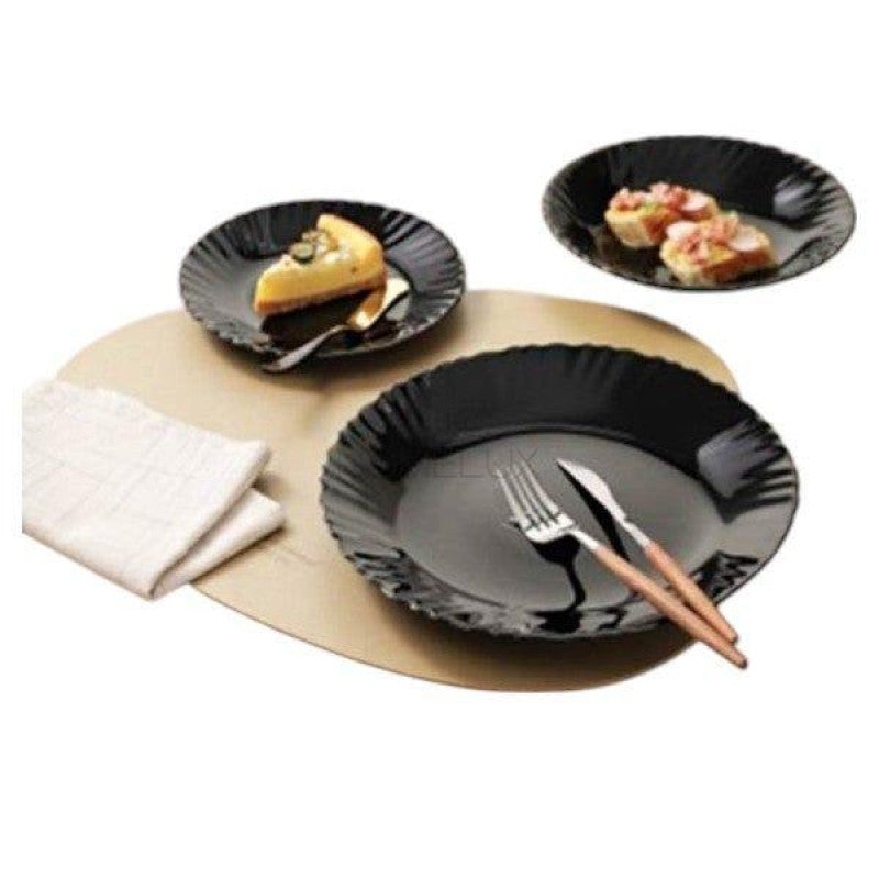 18 Pcs Black Dinner Set | Luxury Ceramic Tableware for Modern Dining