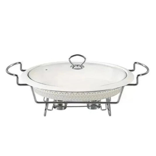 Oval Burner Dish With Stand 15