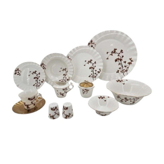 Angela Porcelain Single Plate BRD347 | Elegant Dinner Plate Adornia Pakistan