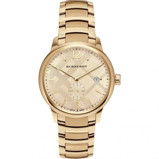 Burberry The Classic Gold Stainless Steel Gold Dial Quartz Watch for Gents - BU10006