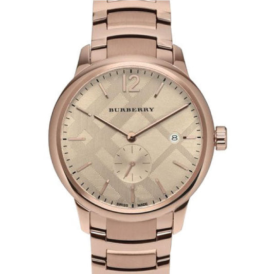 Burberry The Classic Rose gold Stainless Steel Rose Gold Dial Quartz Watch for Gents - BU10013