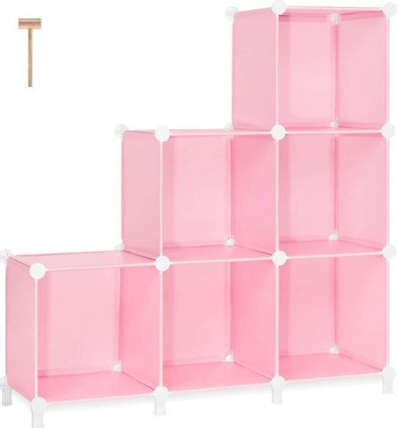 DIY Multipurpose Portable Wardrobe Cabinet Clothes Storage Organizer Almirah - 6 Cubes