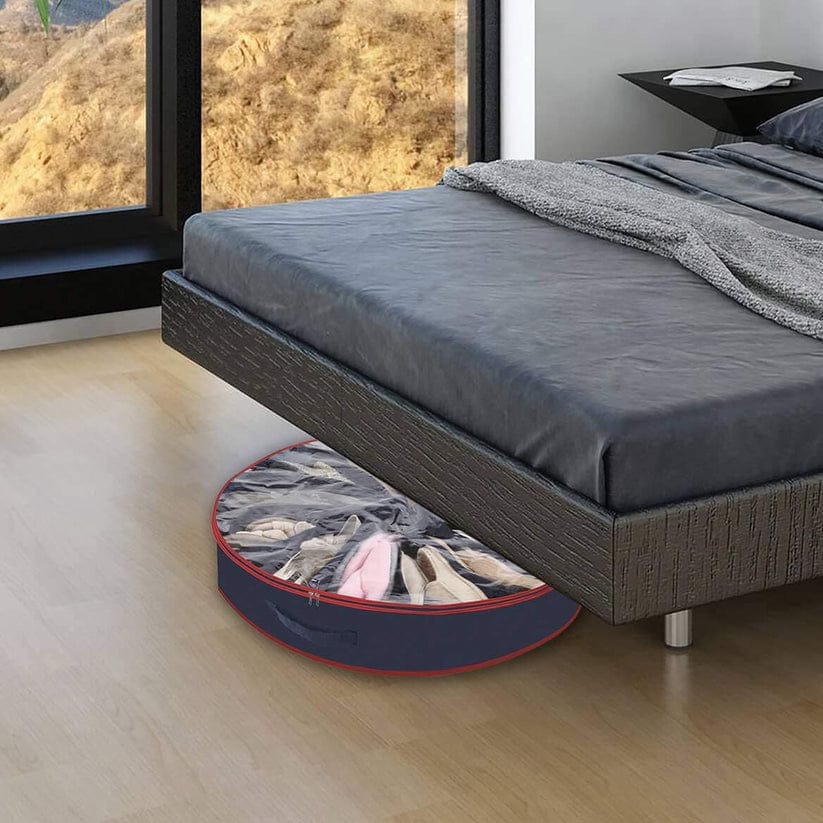 Round Shaped 12 Pairs Underbed Shoes Organizer