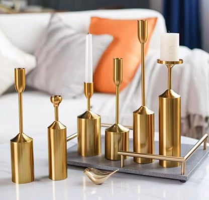 6 Pcs Metal Candle Stand Holder