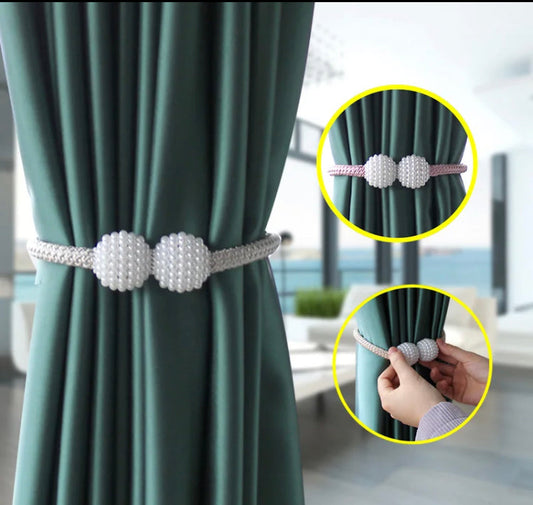 1Pc Pearl Curtain Magnetic Tie Clip