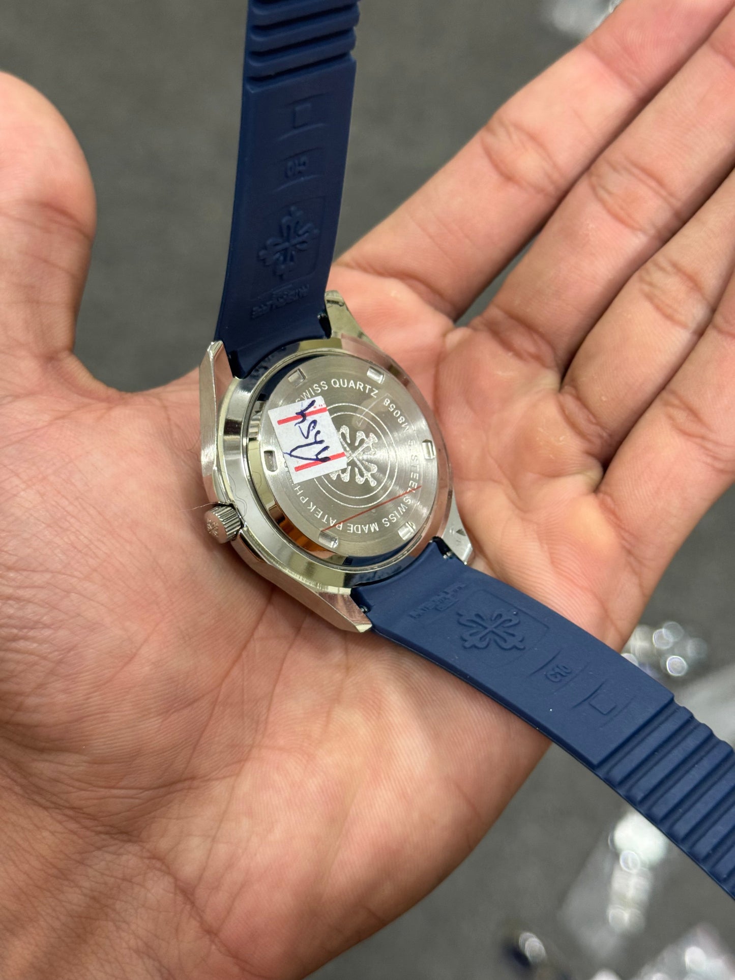 Aquanaut Quartz | Silver Case | Blue Dial | Blue Strap