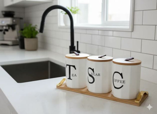 3Pcs Ceramic Jar Set