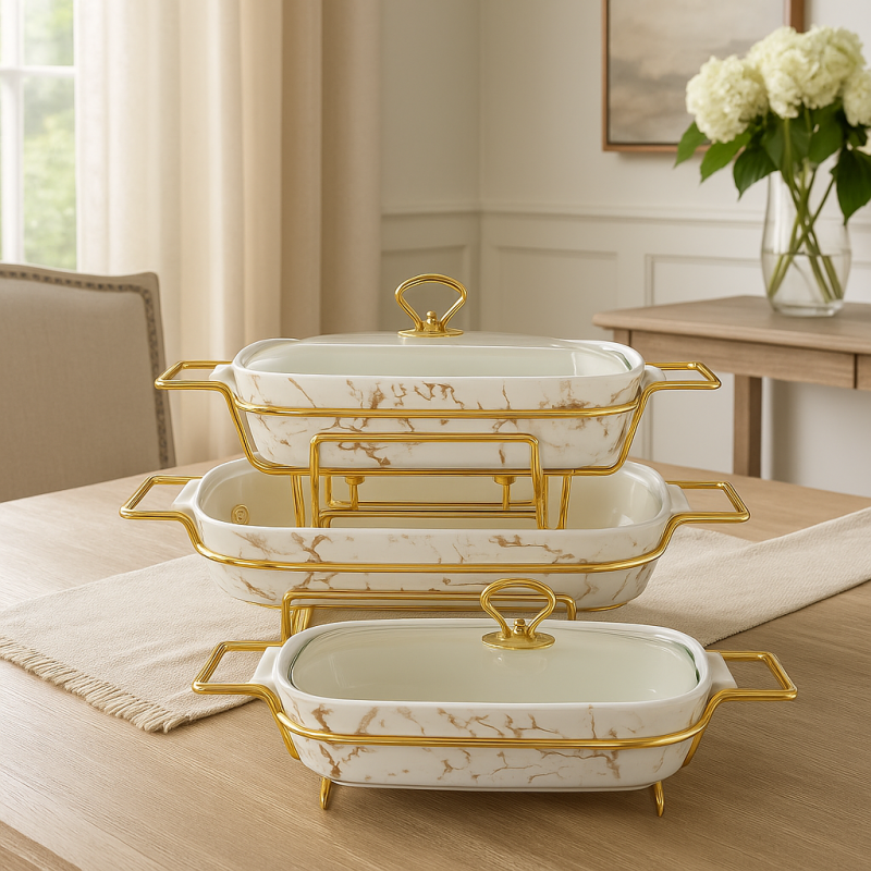 Porcelain Rectangle Burning Dishes