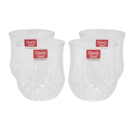 Glass Cup Set – 4 Pcs (300ml)