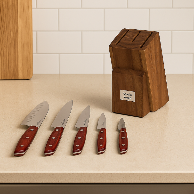 Knife Set – 6 Pcs with Wooden Block