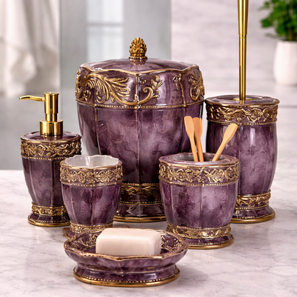 Luxury Royal Marble Ceramic Bathroom Set