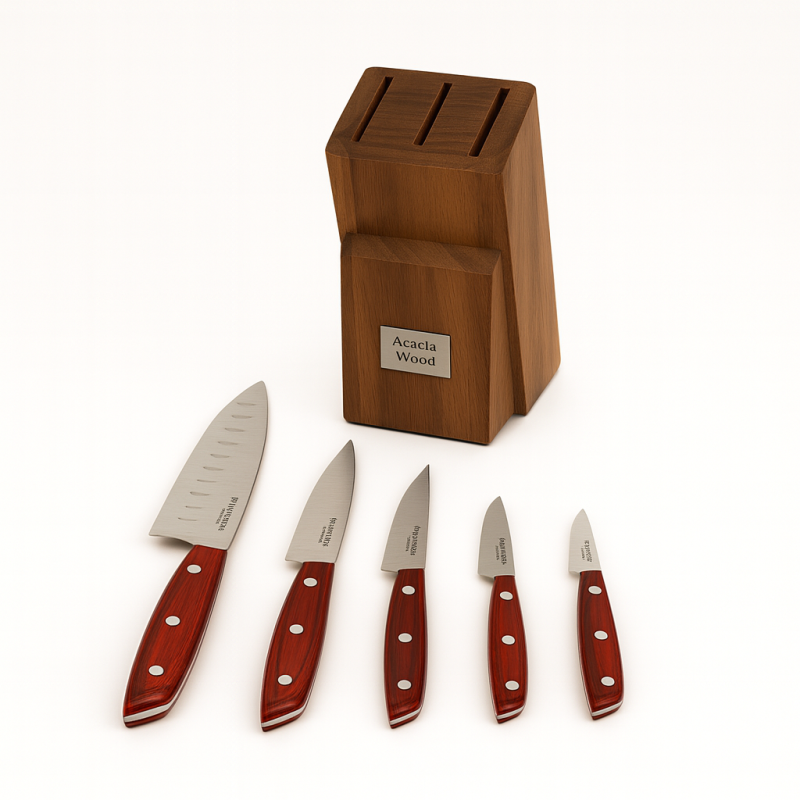 Knife Set – 6 Pcs with Wooden Block