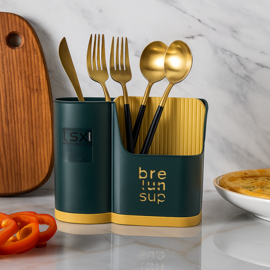 Plastic Cutlery Holder – Kitchen Spoon & Fork Organizer