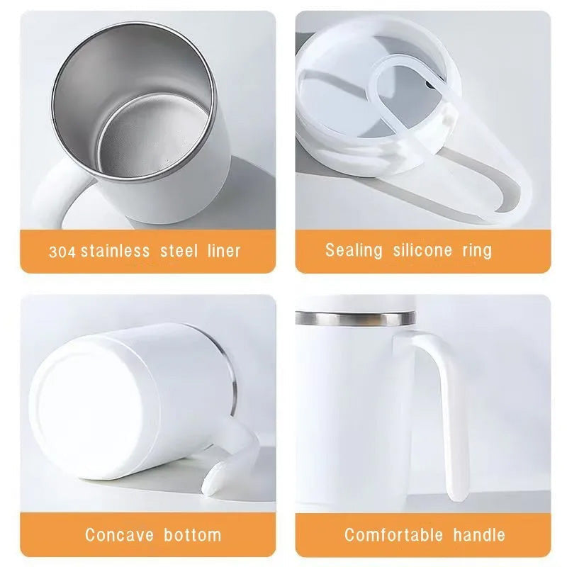 Thermos Coffee Cup With Straw & Lid