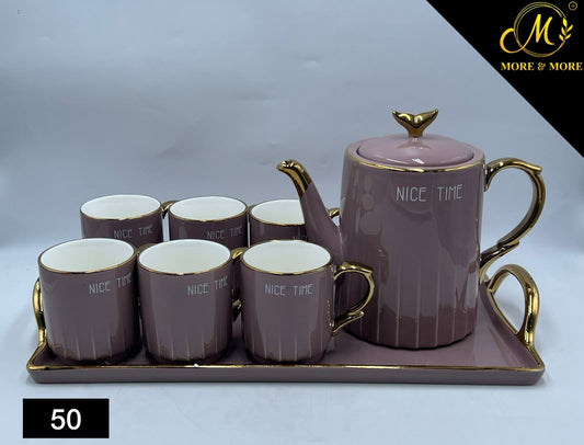 9-Pcs Ceramic Coffee Set | Design No 50