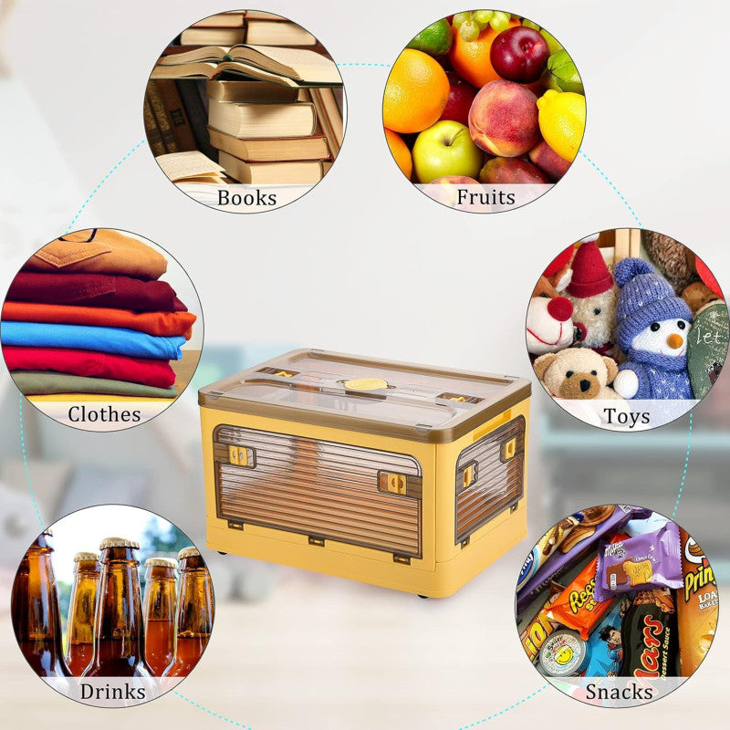 صناديق تخزين قابلة للطي ومتعددة الوظائف مع غطاء وصندوق تخزين قابل للطي بغطاء 