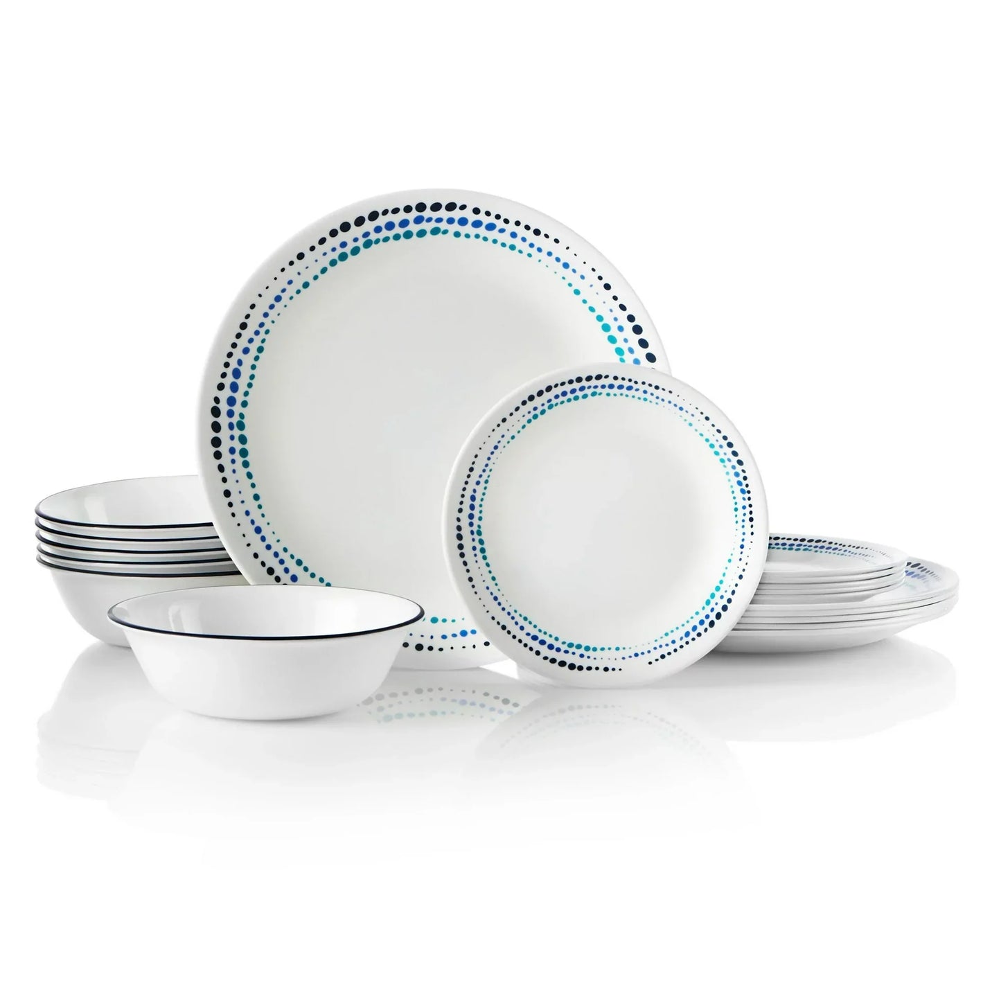 Corelle Ocean Blues 18-Piece Dinnerware Set