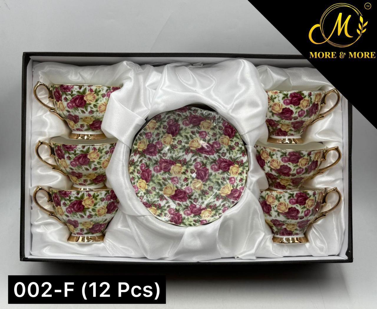 Royal Albert-Style Cup & Saucer Set – Design : 002-F