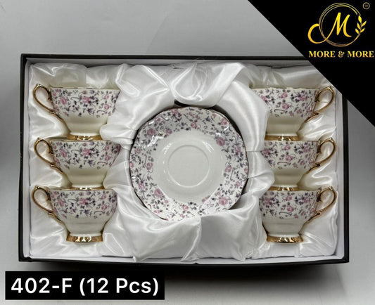 Royal Albert-Style Cup & Saucer Set – Design : 402-F