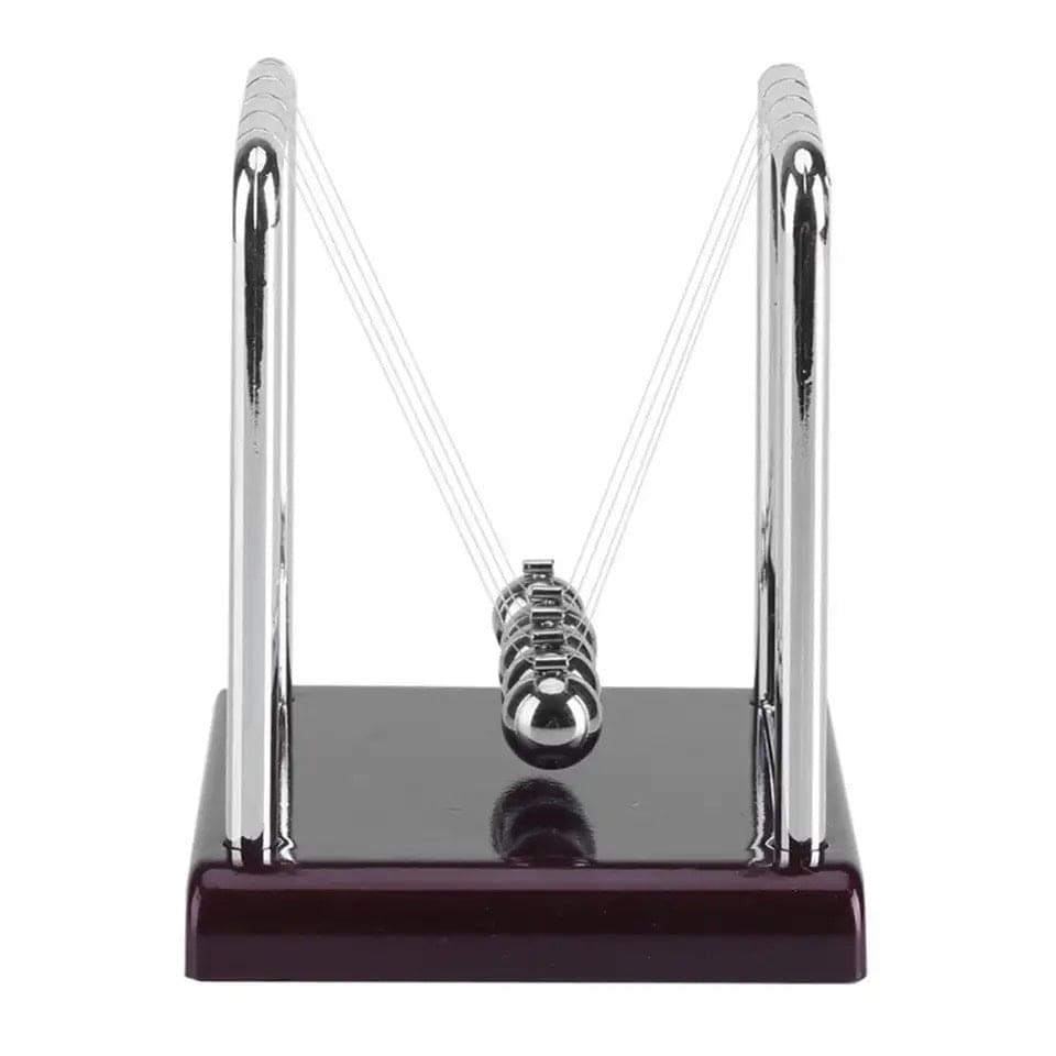 Newton Cradle Balance Steel Balls, 5 Balls Physics Science Pendulum Desk Toy, Home Decor Anti Stress Game Toy, Metal Pendulum Ball School Teaching Supplies, Steel Ball Balance Toy, Cool Office Decor and Tabletop Toys for Stress Relief