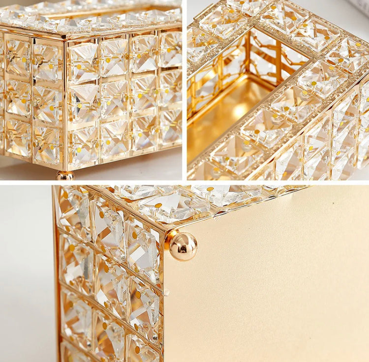 Metal Crystal Tissue Box