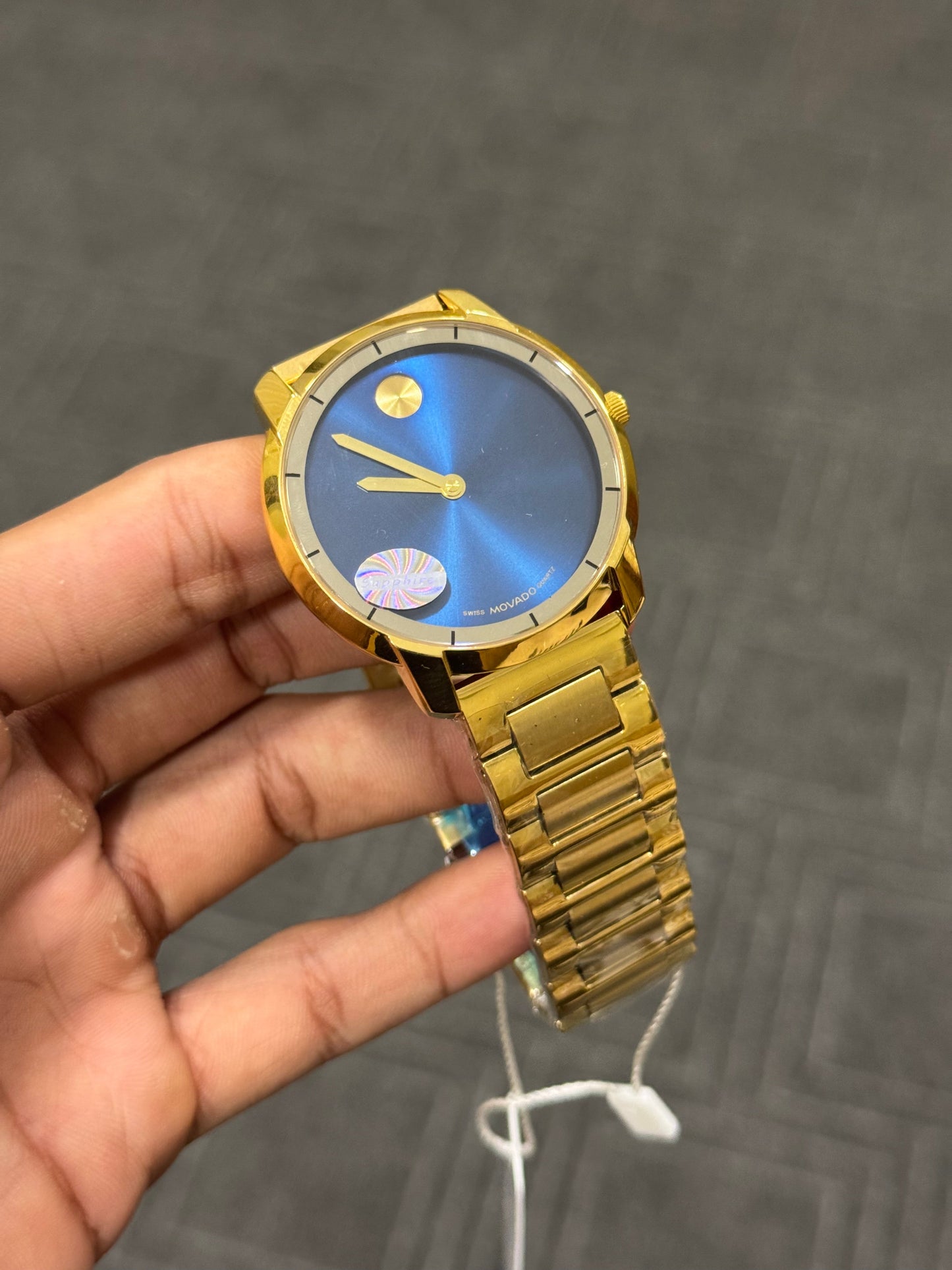 MOVADO GOLDEN BLUE DIAL