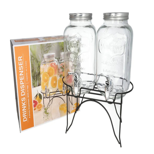 Beverage Dispenser with Taps & Stand Set 2pcs