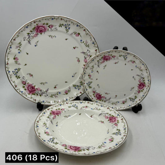 Royal Albart 18 Pcs Dinner Set | Premium Ceramic Tableware for Elegant Dining