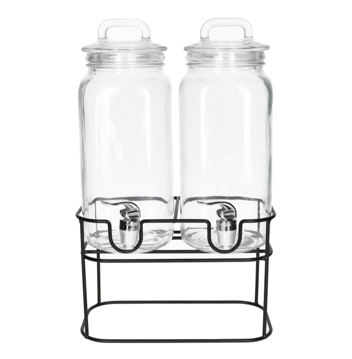 Danny Home Glass Juice Jars with Iron Stand 2300ml