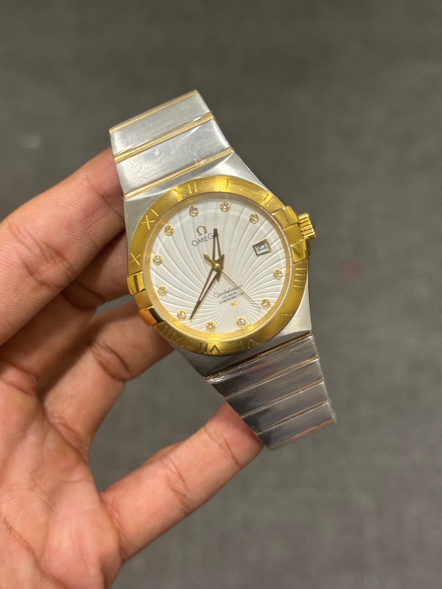 TWO TONE YELLOW GOLD WITH White DIAL WATCH