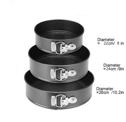 3 Pcs Set Round Shape Non-Stick Cake Moulds