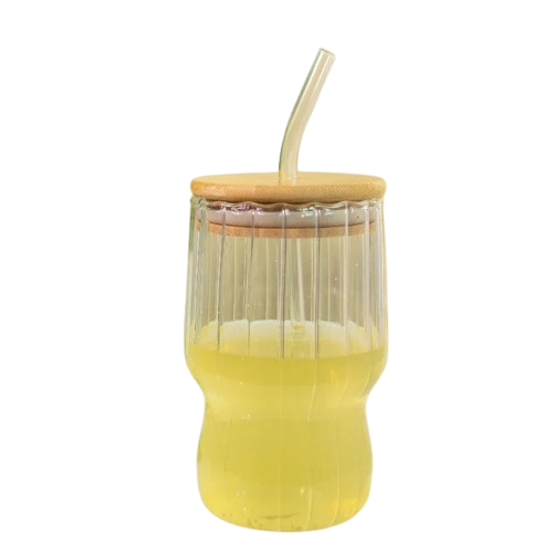 Ribbed Drinking Glass Tumbler