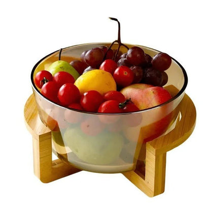 European Style Transparent Glass Fruit Basket