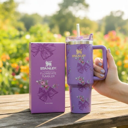 The Floral Quencher H2.0 FlowState™ Tumbler | 40 OZ | Purple