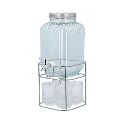 Glass Beverage Dispenser With  Stand