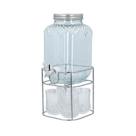 Glass Beverage Dispenser With  Stand