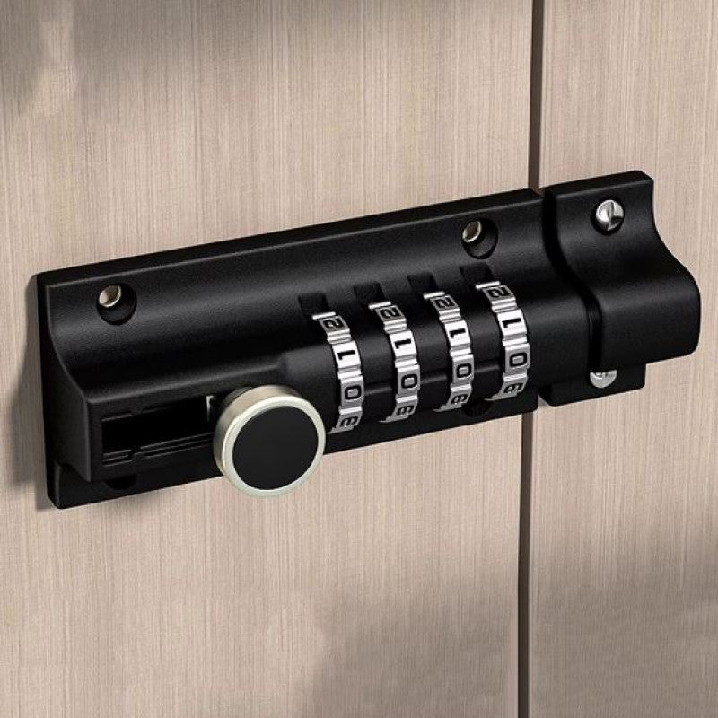 Door Latch Lock, Gate Locks For Outdoor Fence, 4 Digit Combination Bolt Lock, Outdoor Keyless Gate Lock