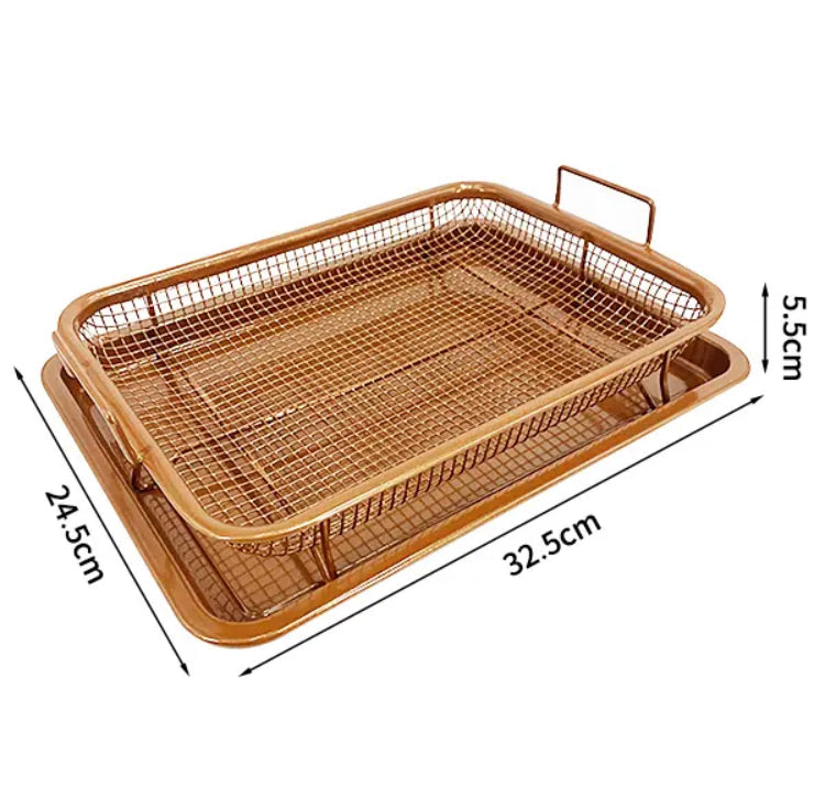 Crisper Rectangular Tray Convenient Oil Draining