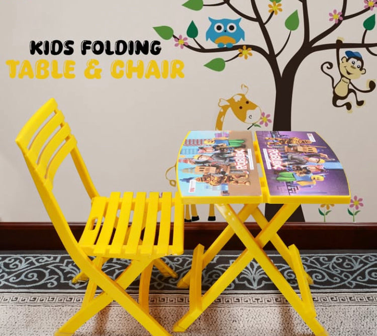 Kids Foldable Table with 2 Foldable Chairs Best Quality