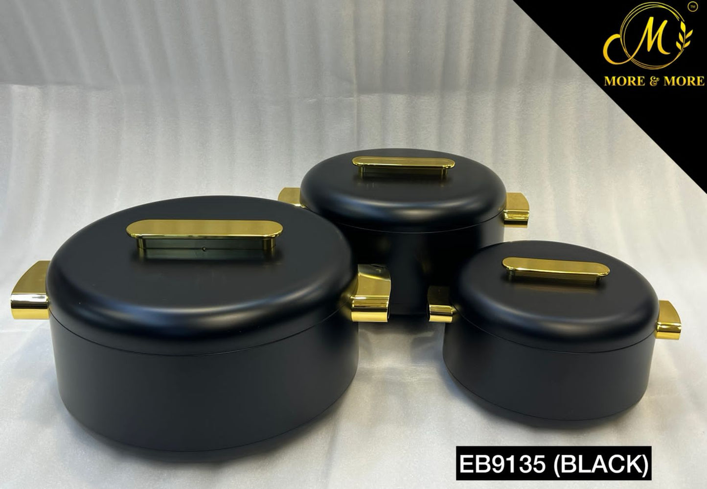 3-Pcs Hotpot Set -  EB 9135G (Black)