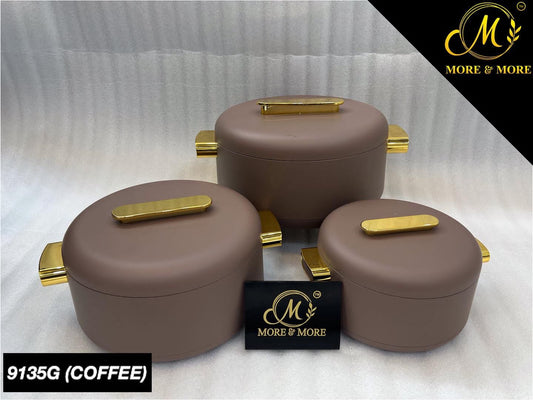 3-Pcs Hotpot Set -  EB 9135G (Coffee)
