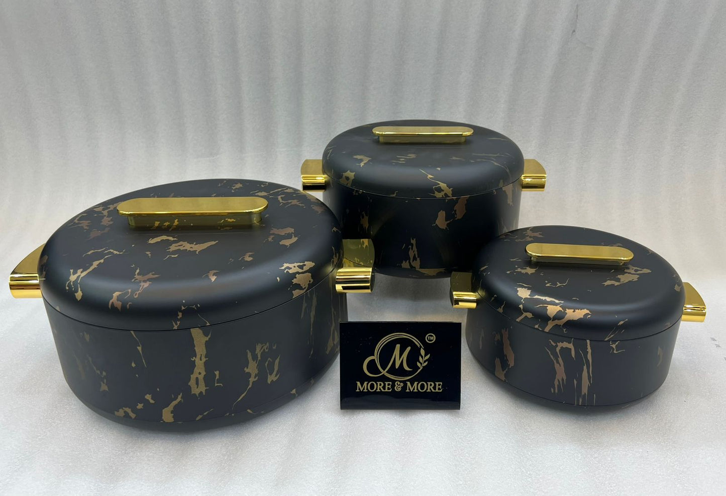 3-Pcs Hotpot Set - EB 9135T (Black Marble)