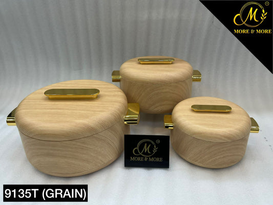 3-Pcs Hotpot Set - EB 9135T (Light Wooden)