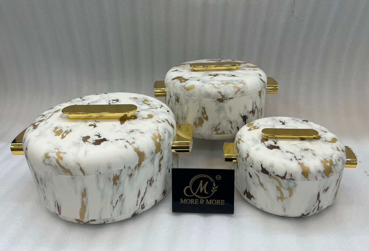 3-Pcs Hotpot Set - EB 9135T (White Marble)