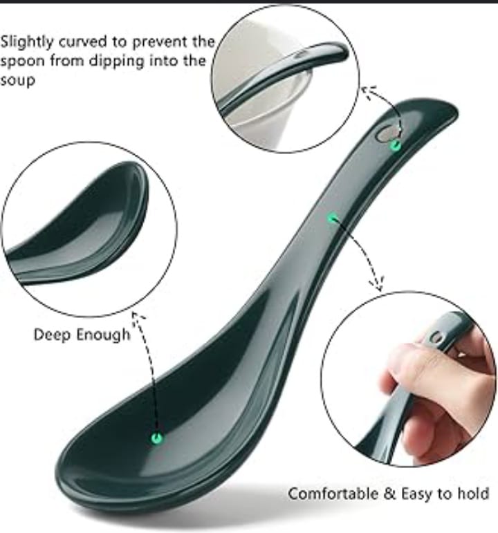 6 Pcs Ceramic Spoons Set