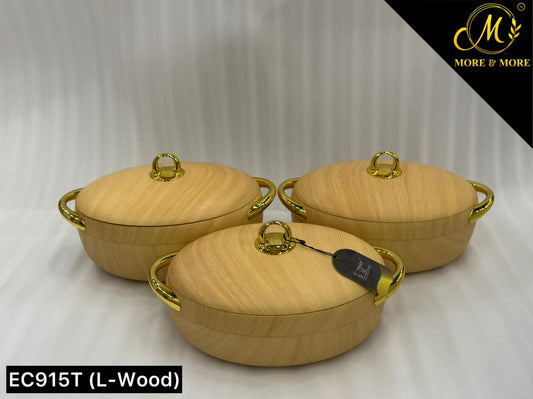 3-Pcs Hotpot Set - EC 915T (Light Wooden)