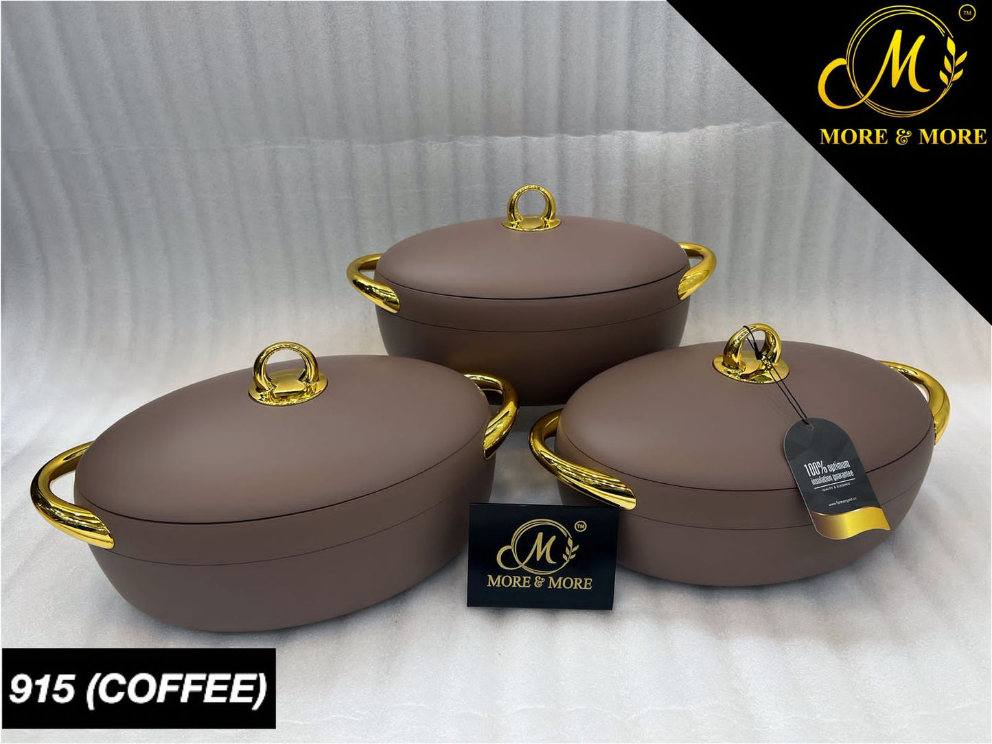 3-Pcs Hotpot Set -  EC 915 (Coffee)