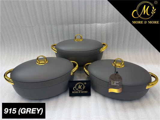 3-Pcs Hotpot Set -  EC 915 (Grey)